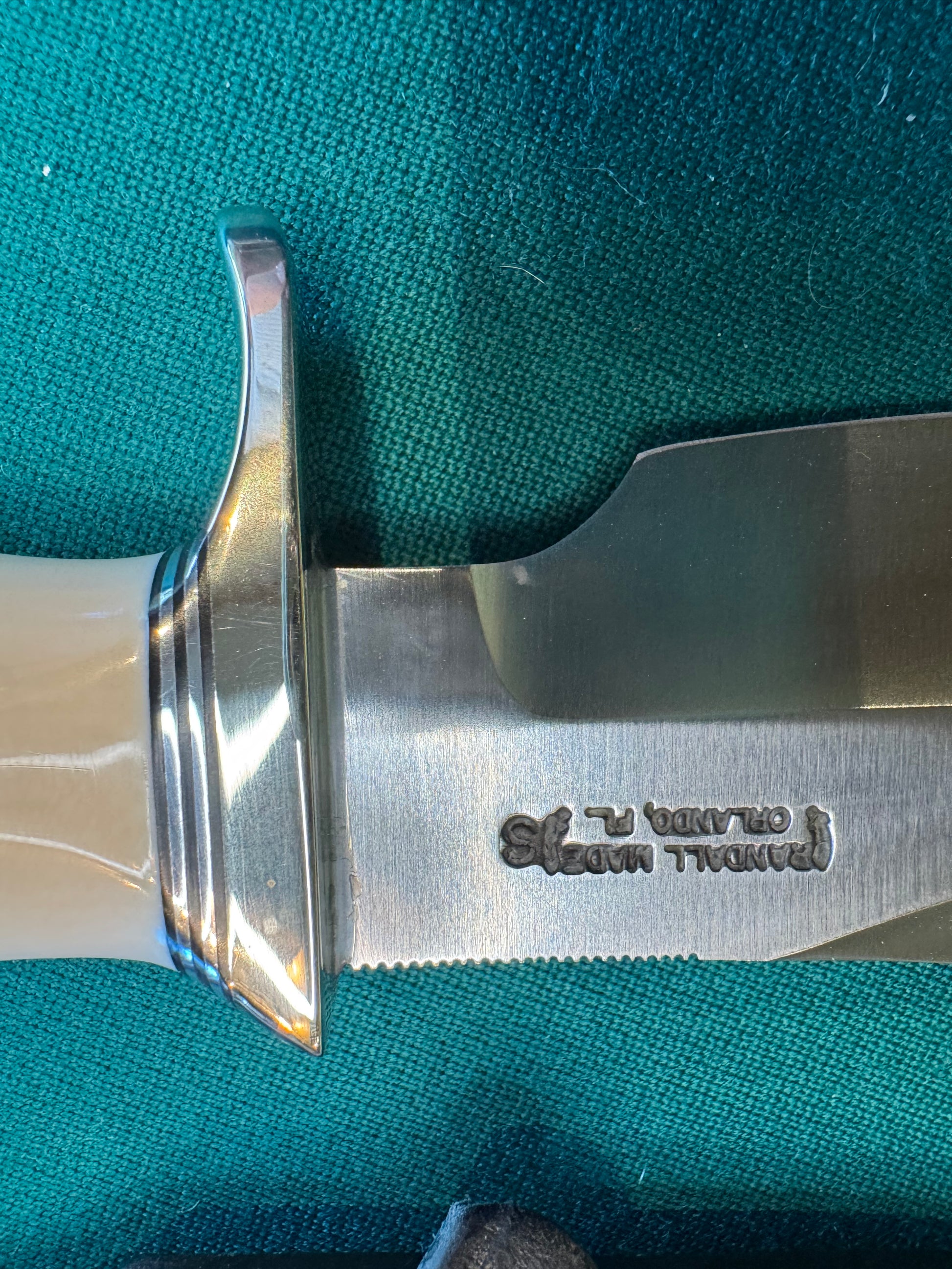 Randall Knife Model 19-5 NSH Resin Ivory Stainless Steel Black Randall Sheath