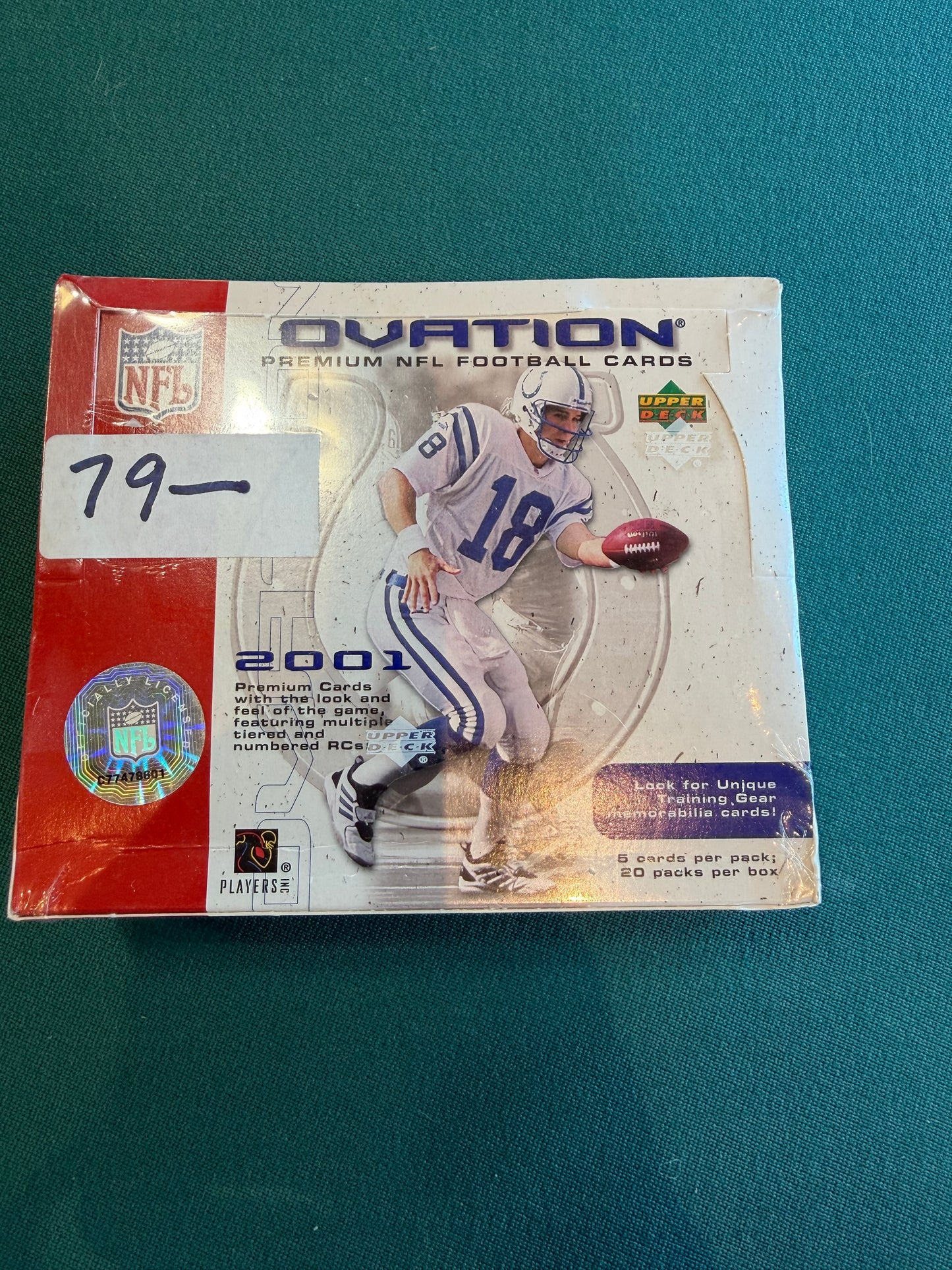 2001 UPPER DECK OVATION NFL FOOTBALL HOBBY BOX 20 PACKS DREW BREES RC NEW SEALED
