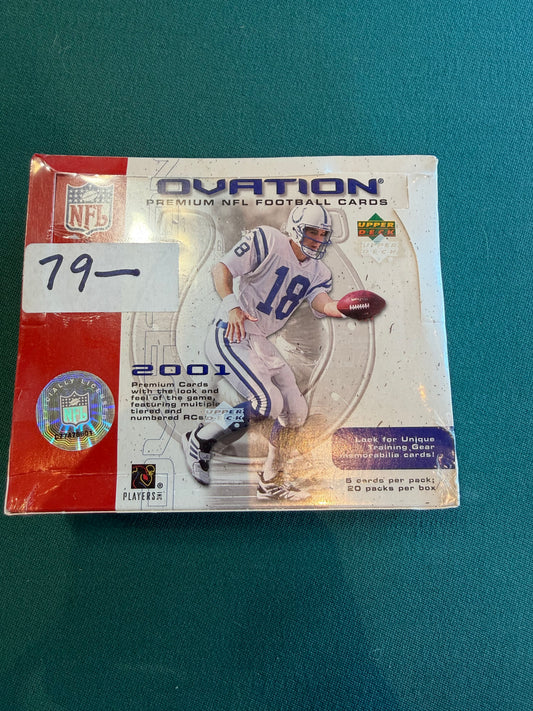 2001 UPPER DECK OVATION NFL FOOTBALL HOBBY BOX 20 PACKS DREW BREES RC NEW SEALED