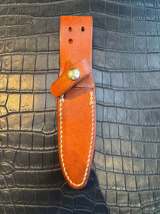 Randall Model 8-4 Sheath in Tan Leather made by Johnson Sheaths in the 90’s for Randall Knives.