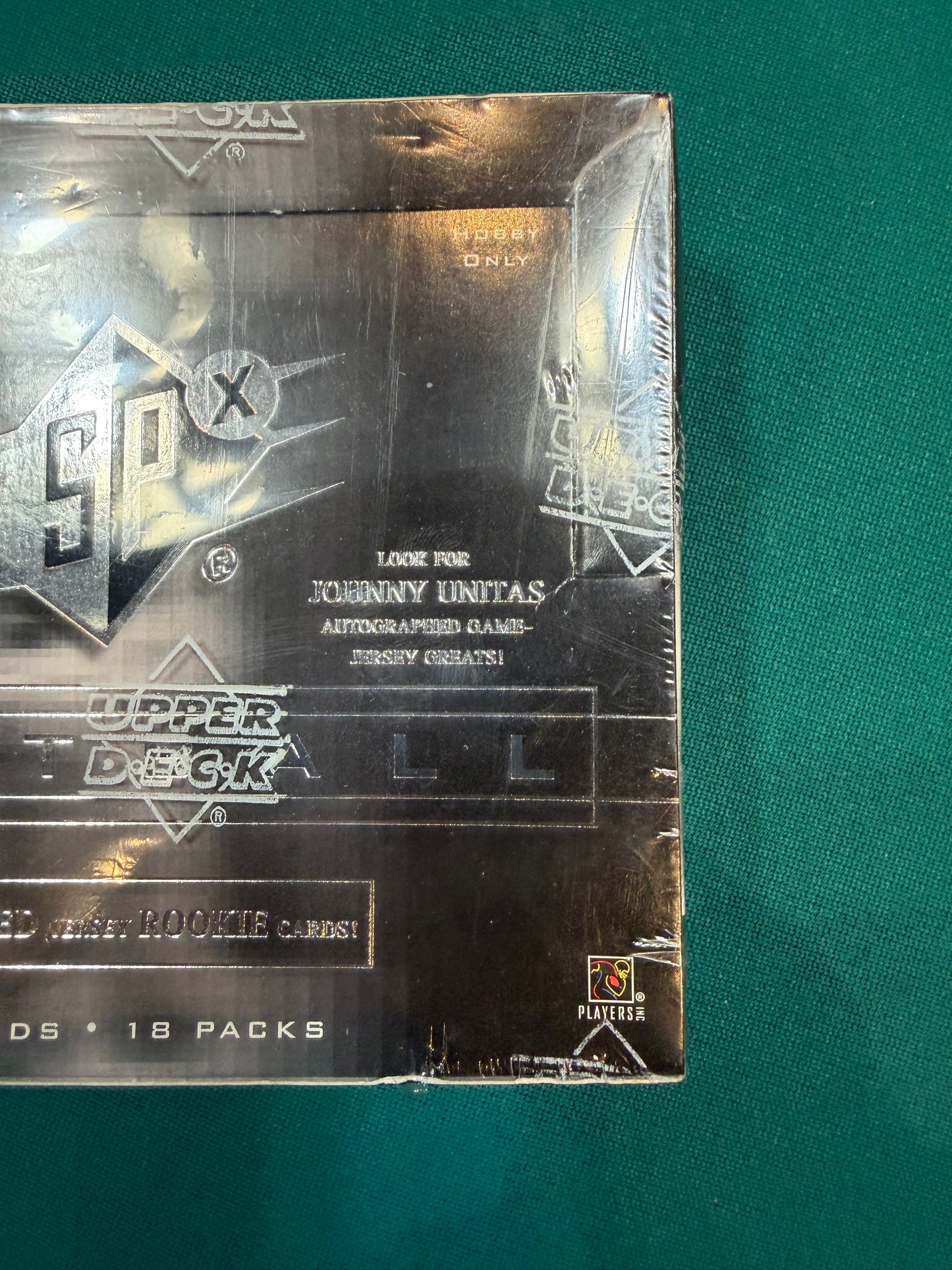 2000 Upperdeck SPX Football Hobby Box 18 packs per box. Brady Rookie Year Factory Sealed!