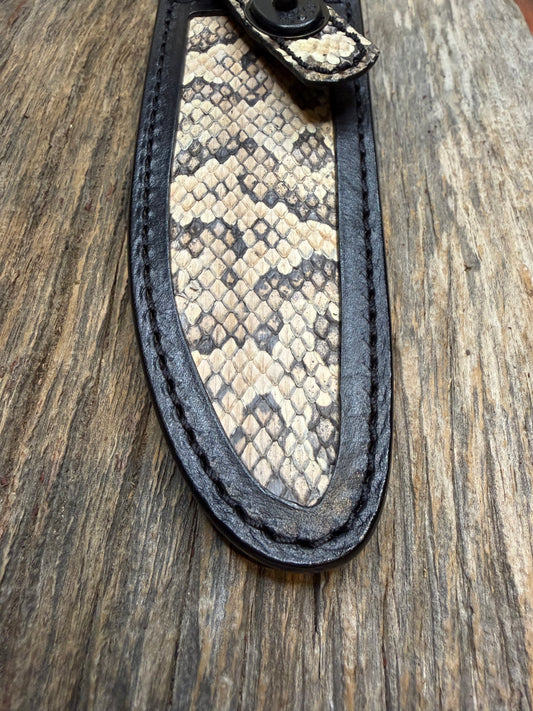 Randall Model Combat Companion Sheath in Exotic Eastern Copperhead from Treeman Sheaths.