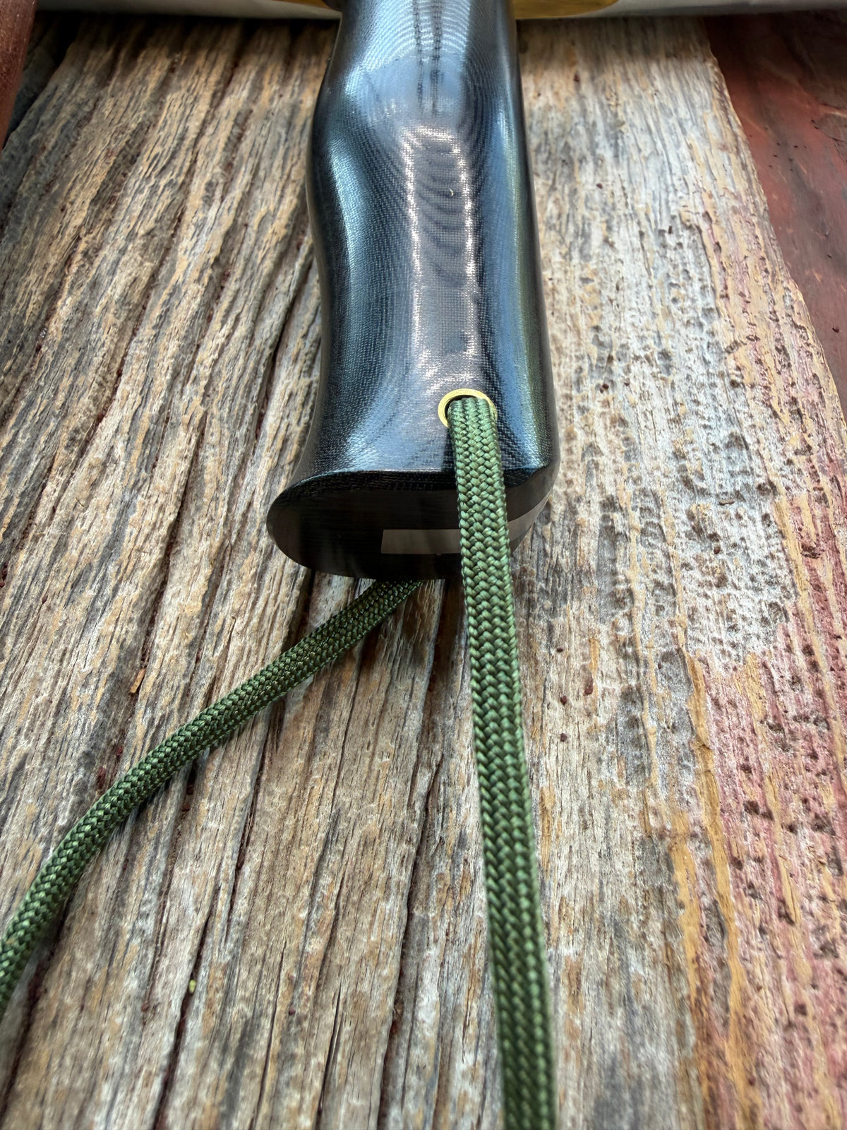 New in paper Randall Model 16 SP#1 Special fighter with a Black Micarta handle. SS blade, brass hilt. Lanyard. Brown leather sheath.