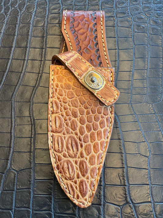 Randall Model 19-5 Exotic Rum Tan Crocodile Sheath from Treeman.