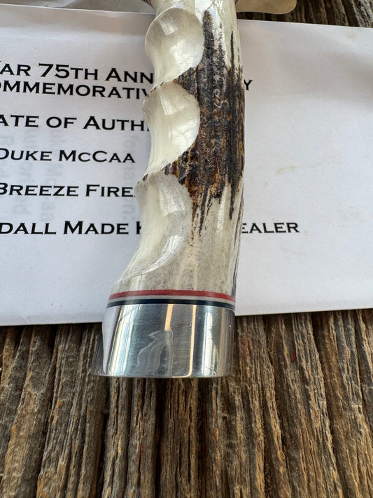 New in Paper Randall Knife Model 1-7 Korean War Commemorative 1 of 50 made Stag with finger grooves.