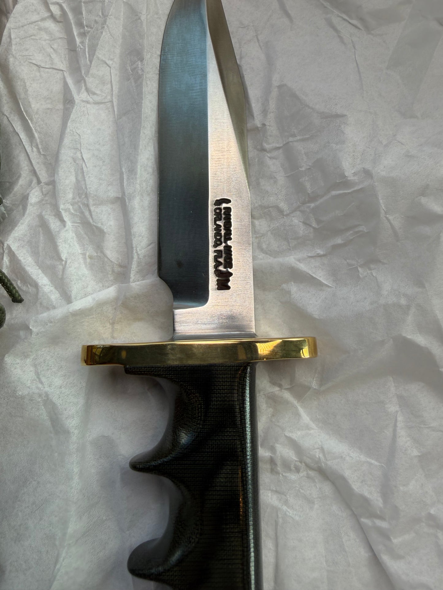 New Paper Randall Made Knife Mini Model 14 Attack Knife Black Micarta SN # 719