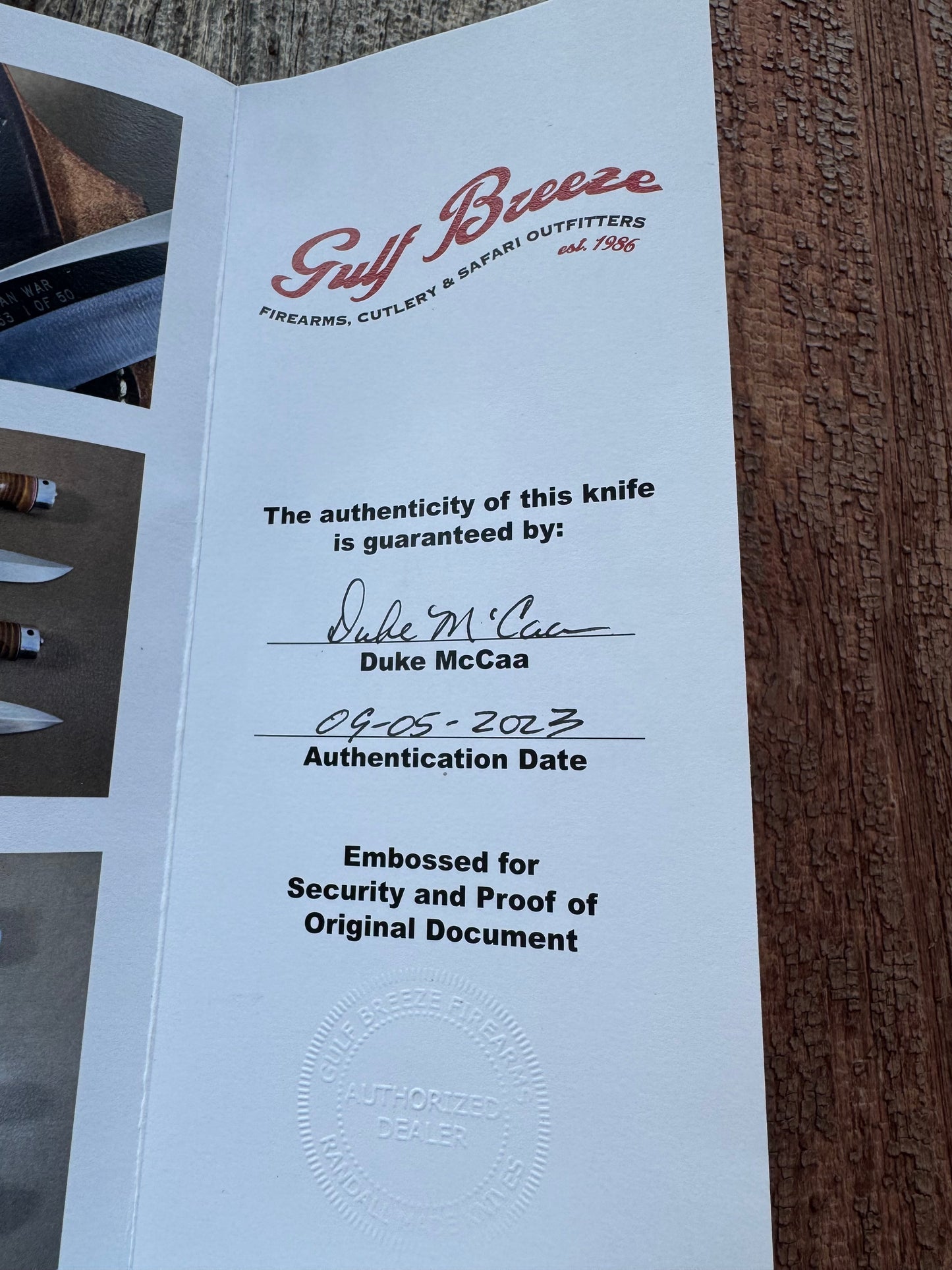 New in Paper Randall Knife Model 1-7 Korean War Commemorative 1 of 50 made Leather