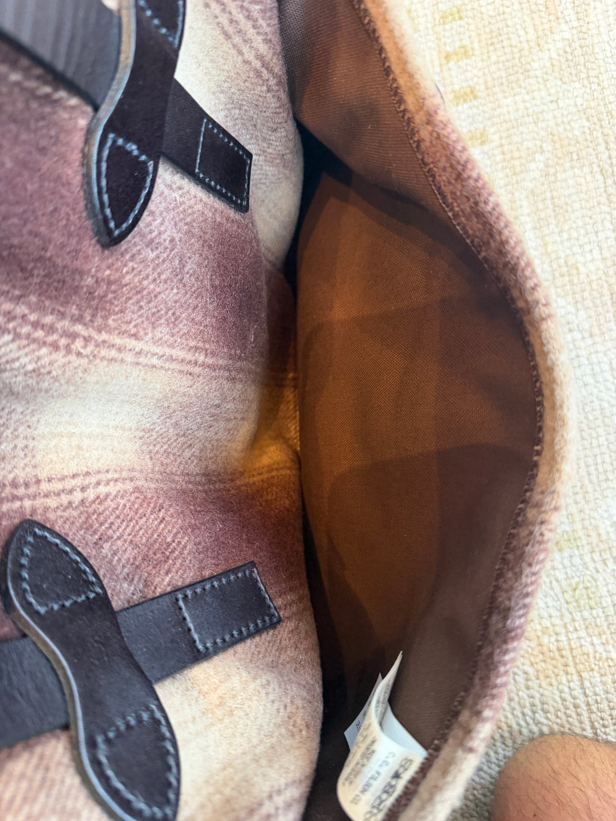 Rare NWT Filson Mackinaw Wool Tote Bag With Zipper 20286169 USA Leather Brown Tan Ombre