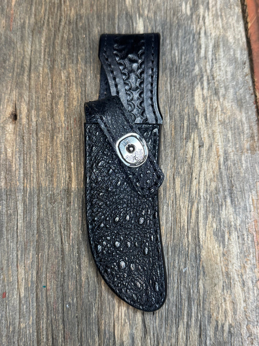 Randall Model 20 Sheath in Exotic Black Snapping Turtle from Treeman.