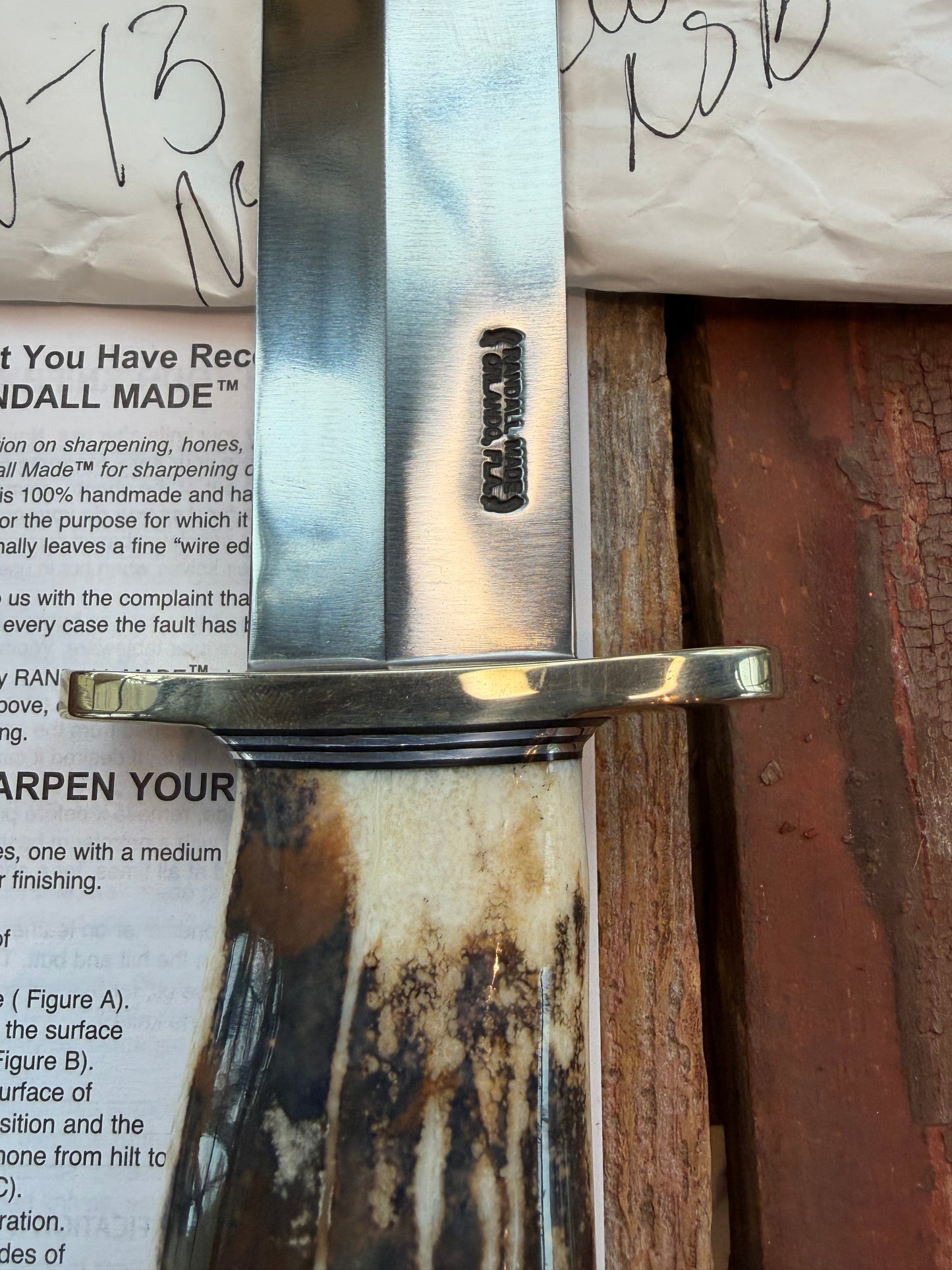 New in Paper Randall Model 12-13 Thorp in a Huge piece of Fossil Walrus Ivory. Nickel Silver Hilt and Butt cap.