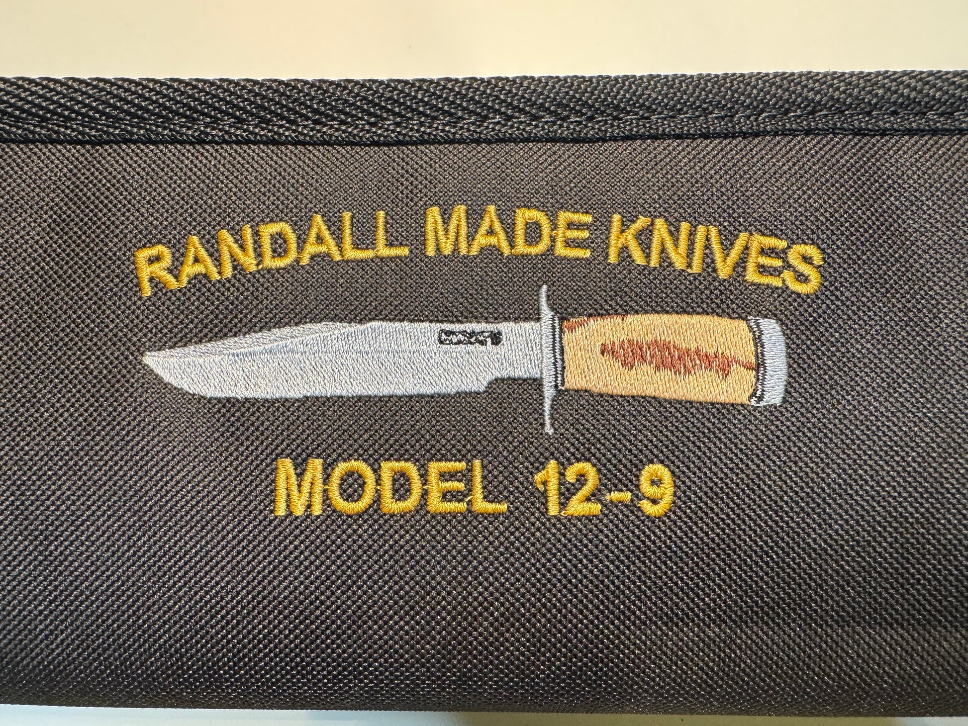 New Robbins Custom Knife case Randall Model 12-9 FWI Logo Silk threading 16 inch interior usable case