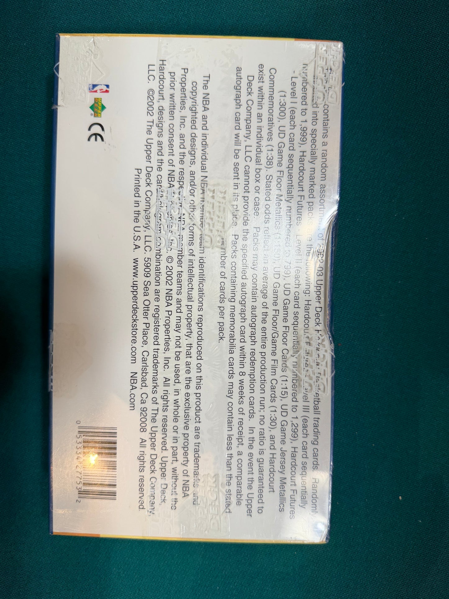 2002/03 Upperdeck Hardcourt Bowman’s Basketball Hobby Box Sealed 15 packs per box