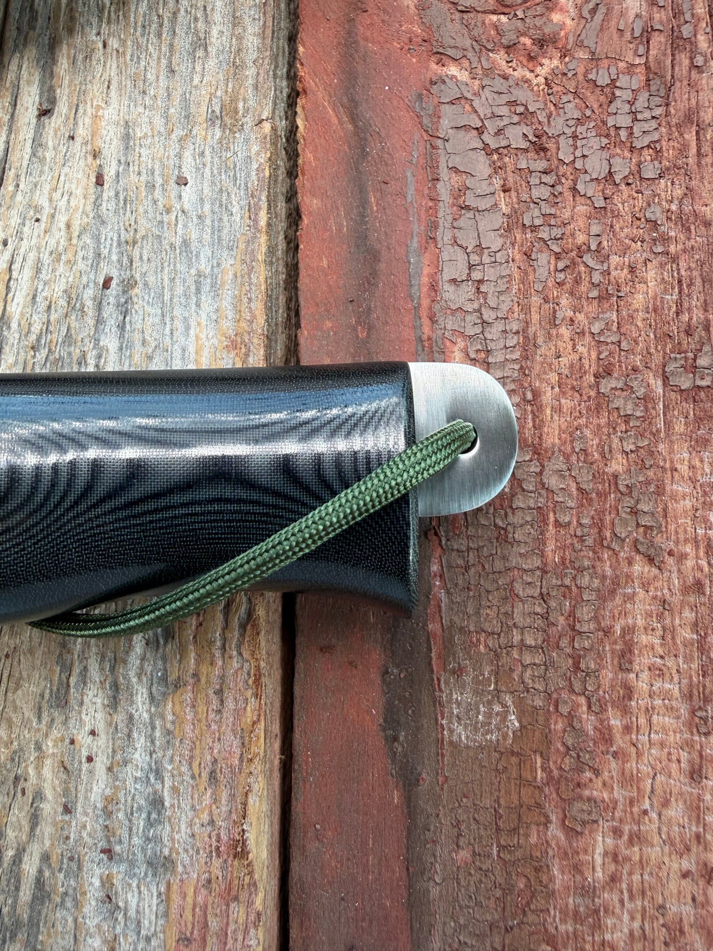 New in Paper Randall Model Buxton Fighter # 1166 Black Micarta, Lanyard SS Nickel Silver Double Hilt, Skull Crusher.