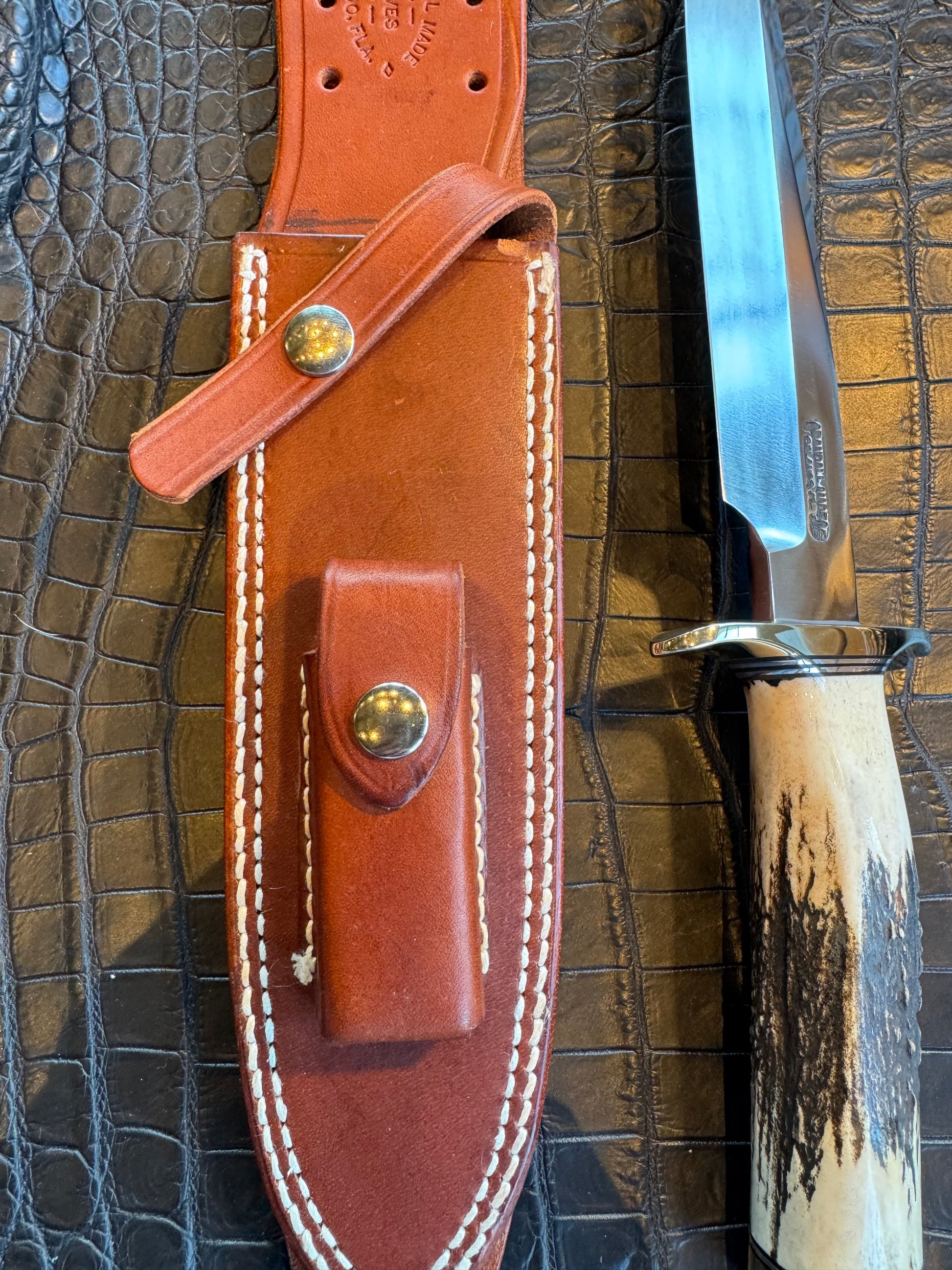 Nice Randall Knife 14-7 1/2 Stag Nickel Silver Hilt + Buttcap Stainless Steel Blade