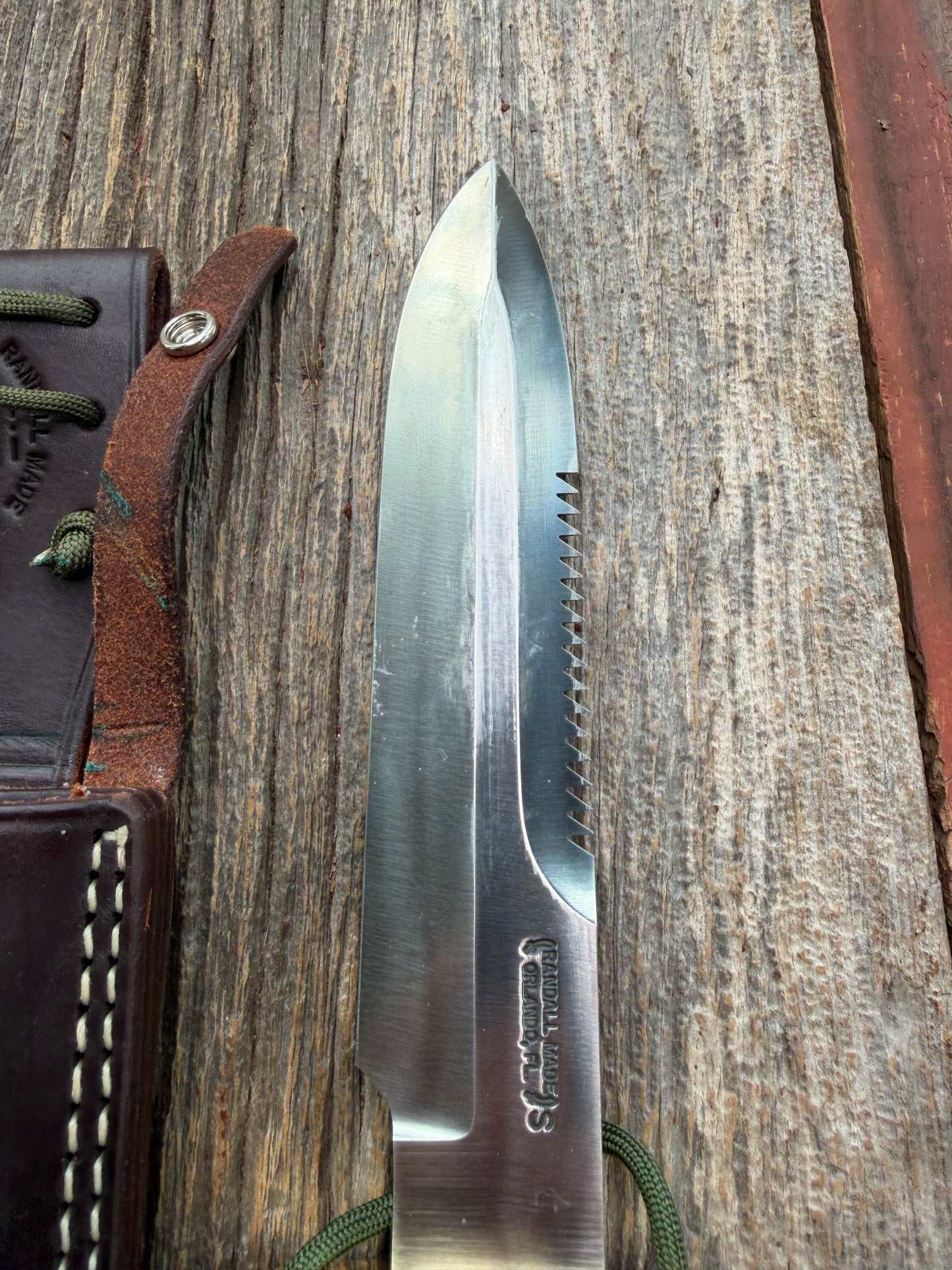 Randall Knife Model 18-7.5 Survival Knife, Stainless Steel, Compass, Lanyard,
