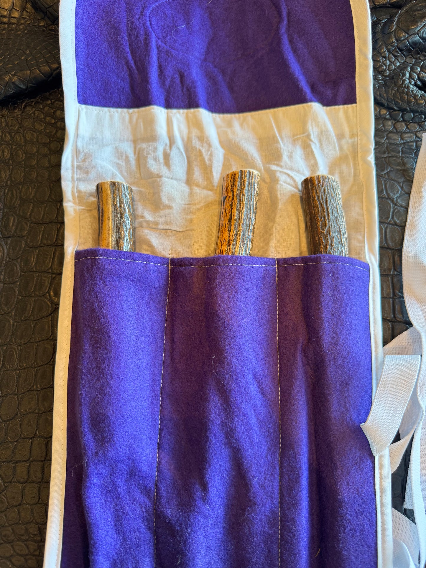 New Randall Carving set Model 6-9 STAG Red White Blue Spacers Stainless