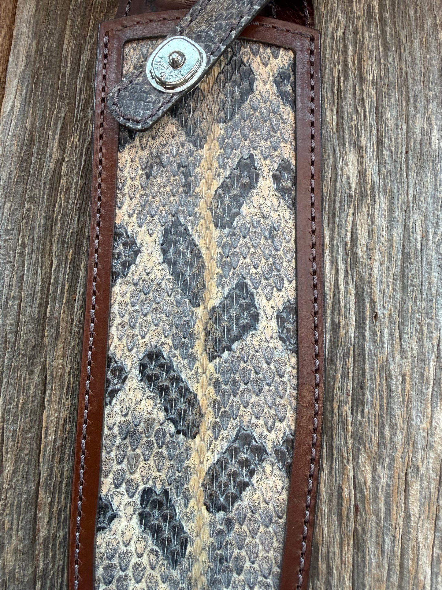 Randall Model 12-11 and 12-8 Large and Small Sasquatch  pair in Exotic Canebreak RattleSnake. An absolute gem 1/1 pair from Treeman Sheaths. Tremendous colors on this one.