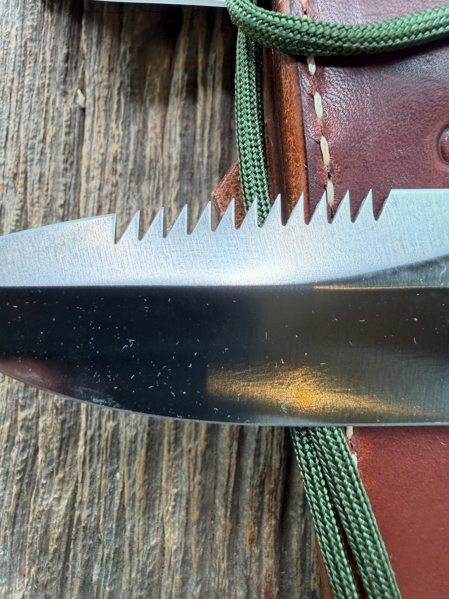 New in Paper Randall Knife Model Combat Companion Green Micarta Handle Stainless Steel, Nickel  Silcer Hilt, Lanyard. Sawteeth