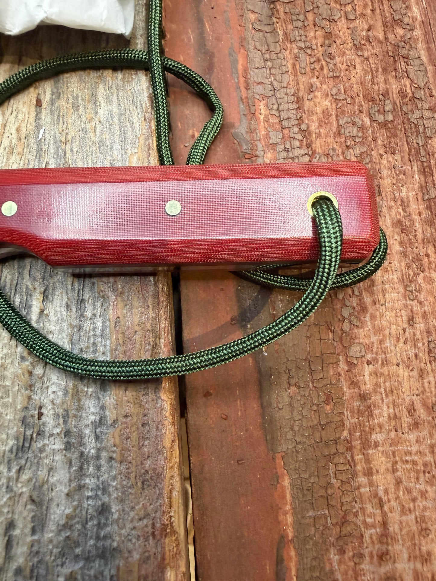 New in Paper Randall Knife Model 10-4 Fisherman Red Micarta Handle Stainless Steel