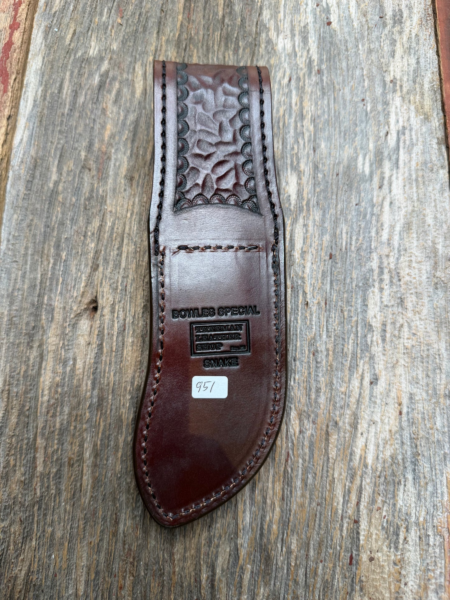 Randall Model Bowles Dealer Special with Western Diamondback RattleSnake skin from Treeman Sheaths.