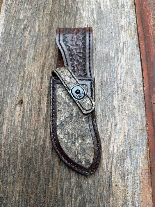 Randall Model Bowles Dealer Special with Western Diamondback RattleSnake skin from Treeman Sheaths.