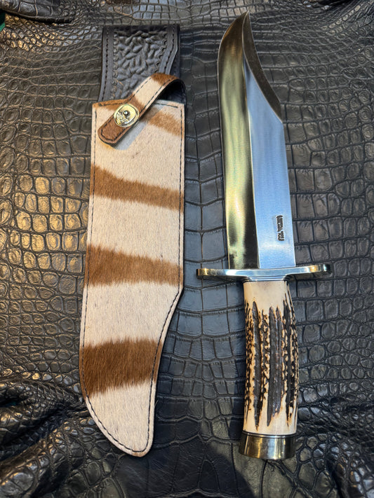 Randall Model Smithsonian “Smitty”Sheath in Exotic Zebra Hide from Treeman. Sheath only
