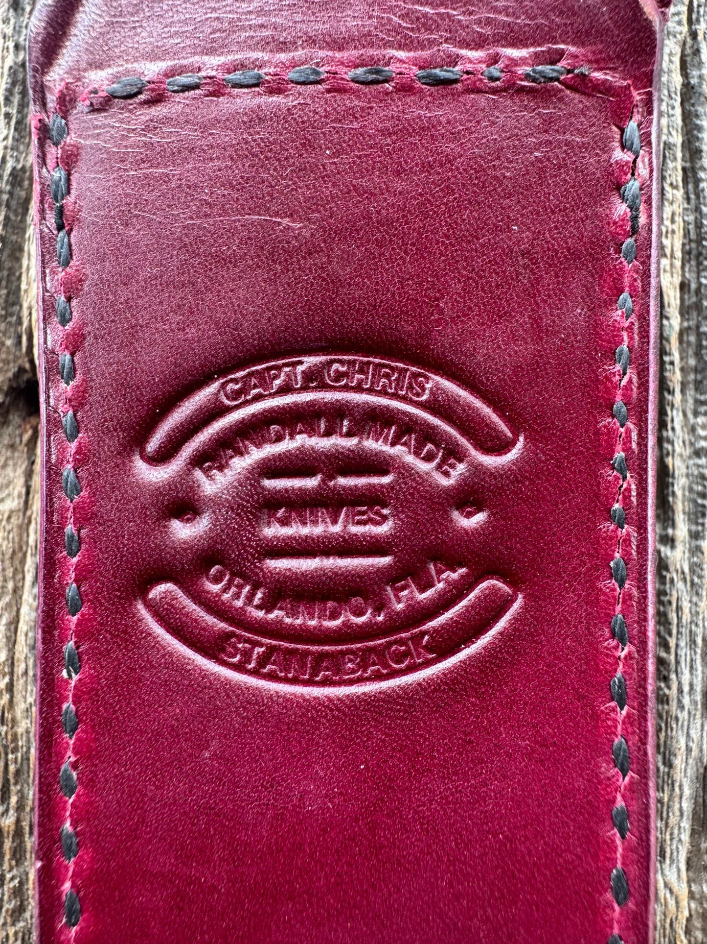 Vintage Randall Stanaback Special. Leather and brass. This is the large Stanaback version with a Stainless 4 1/2” Blade, Brass Single Hilt and Gold & Black Spacers. I have 2 available Serial # 163 and # 164 consecutive numbers. Price is per knife.