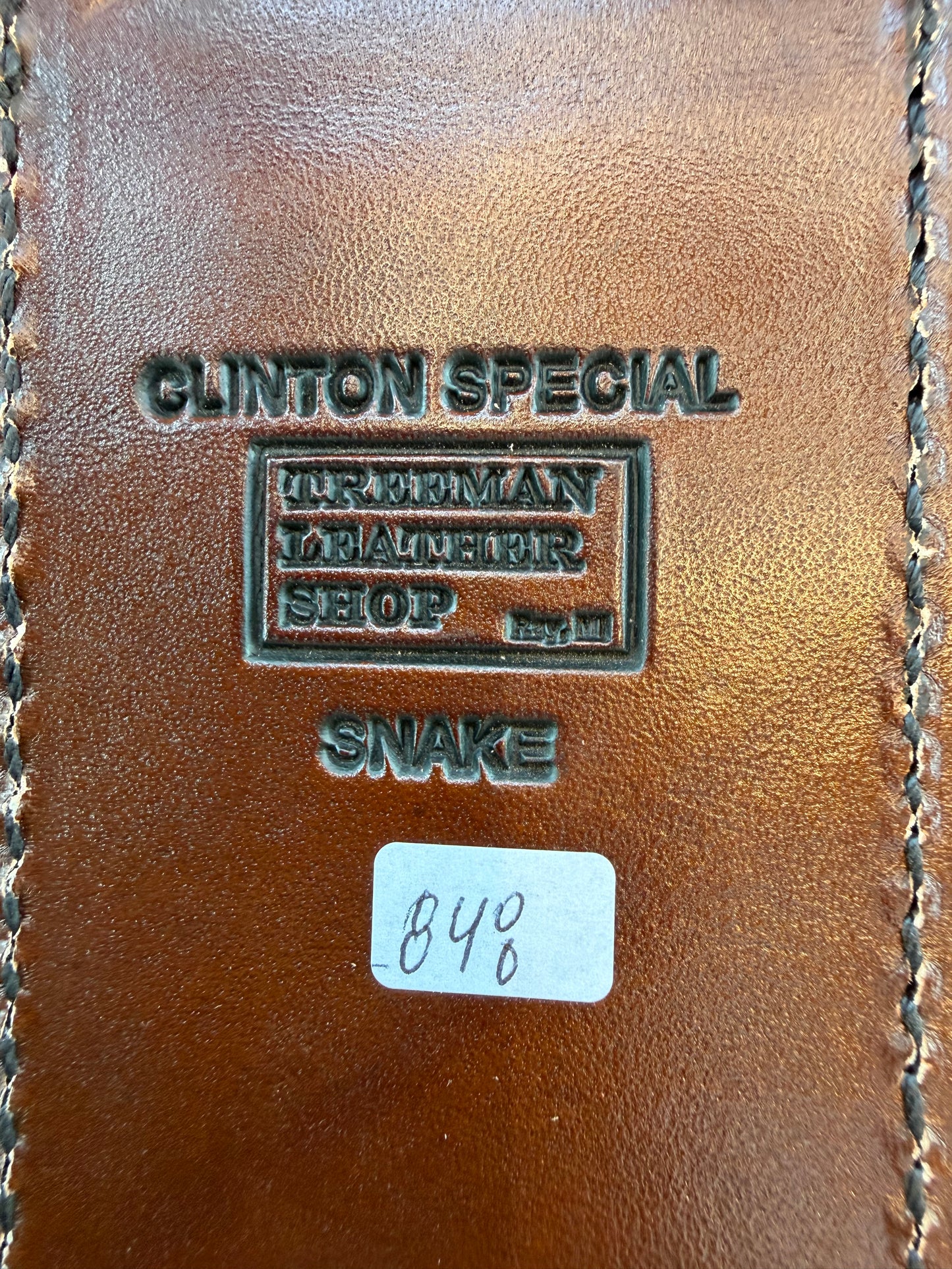 Randall Model Clinton Special with Rattles Sheath in Exotic Prairie RattleSnake from Treeman Sheaths. Tremendous colors on this one.