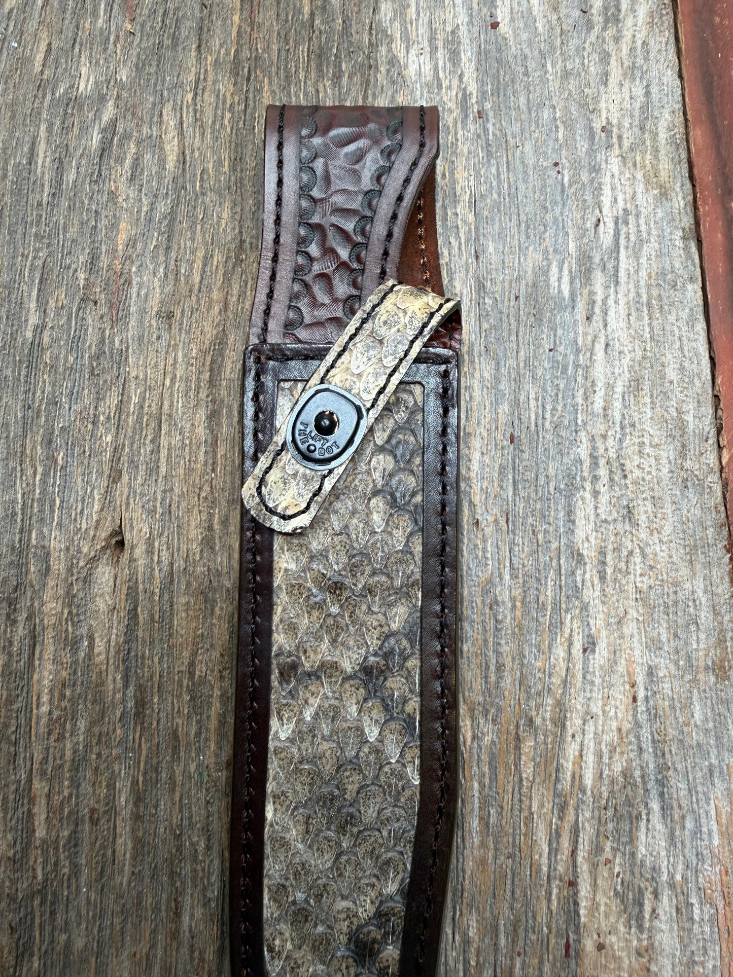 Randall Model 1-8 with Western Diamondback RattleSnake skin from Treeman Sheaths.