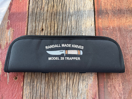 New Robbins Custom Knife case Randall Model 25 Trapper Silk threading 14 inch velvet interior usable case
