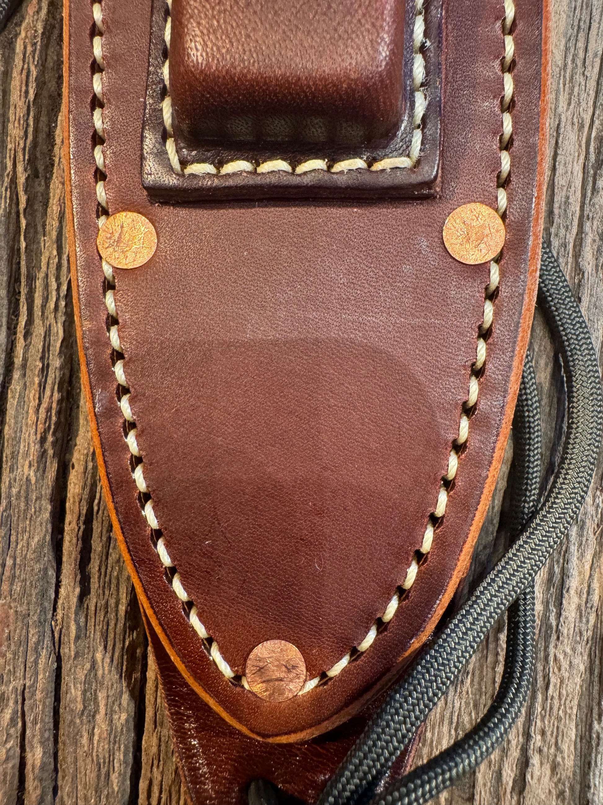 New Randall Johnson Gutcher Riveted Rough Back Knife Sheath Model 14 or 18-7.5