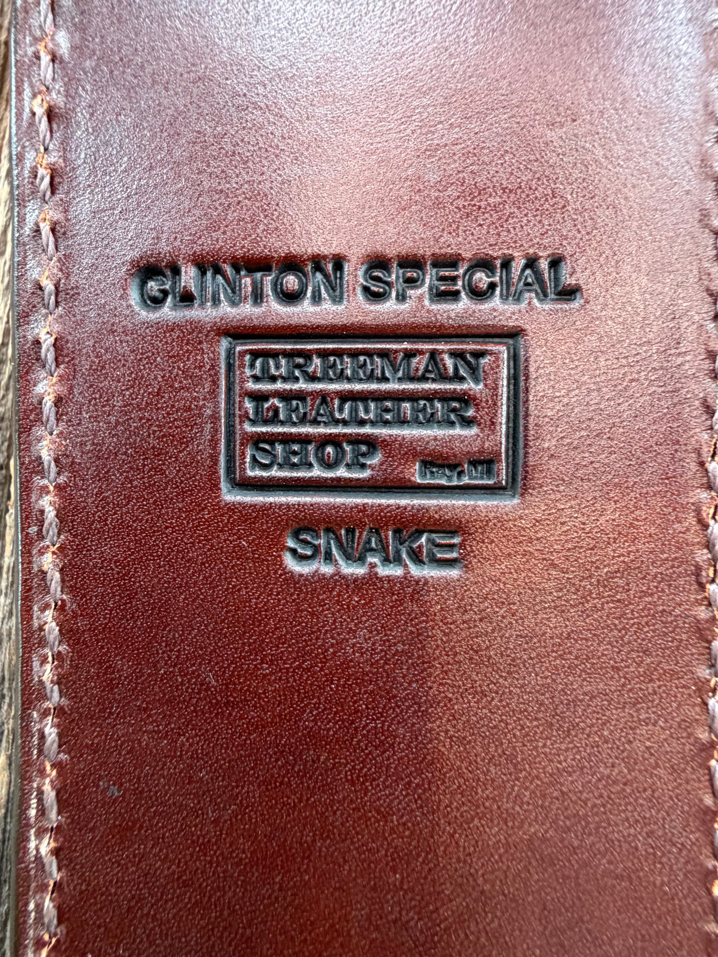 Randall Model Clinton Special Sheath in Exotic West Texas Yellow Gopher Snake from Treeman Sheaths. Great color on this one!!