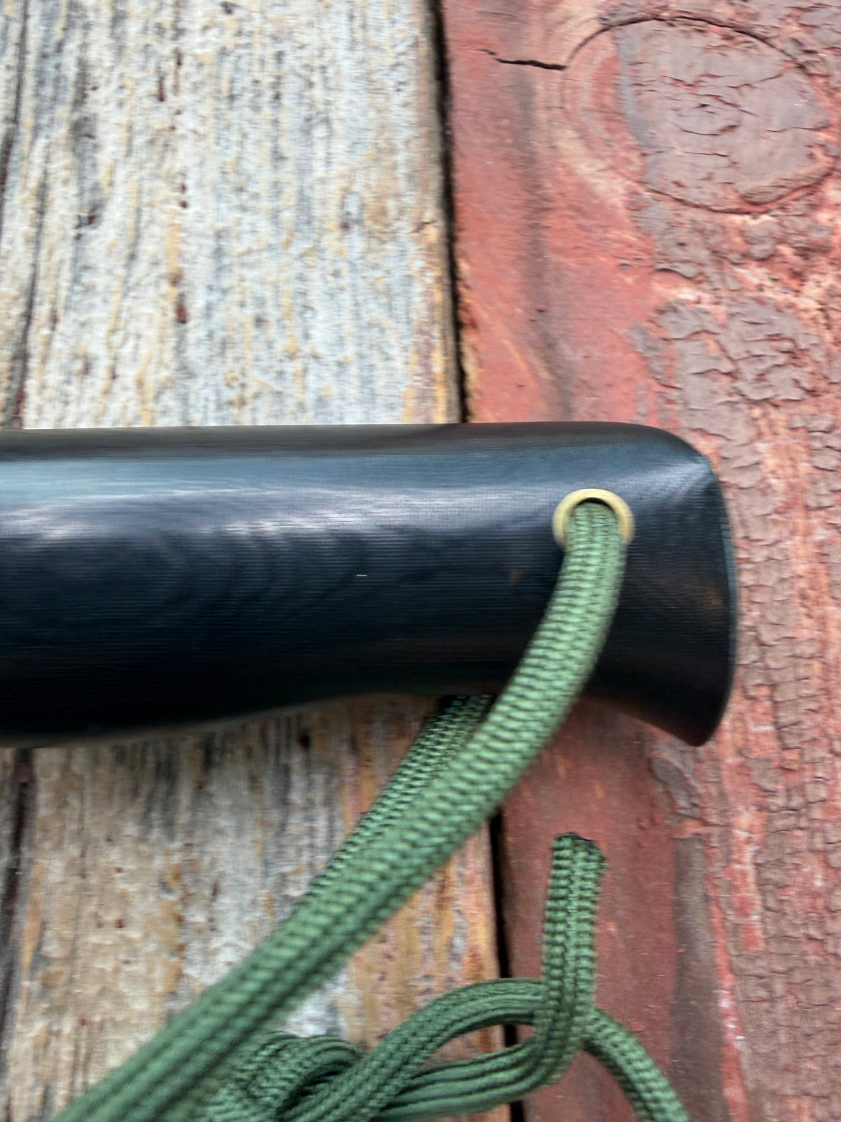 Nice Randall Model Combat Companion in Black Micarta. SS blade, brass hilt. Lanyard and paracord, Brown leather sheath.