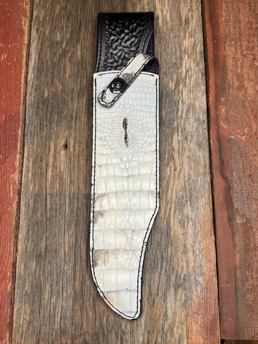 Randall Model 12-11 “Smitty” Anus Sheath in Exotic Natural Crocodile from Treeman.