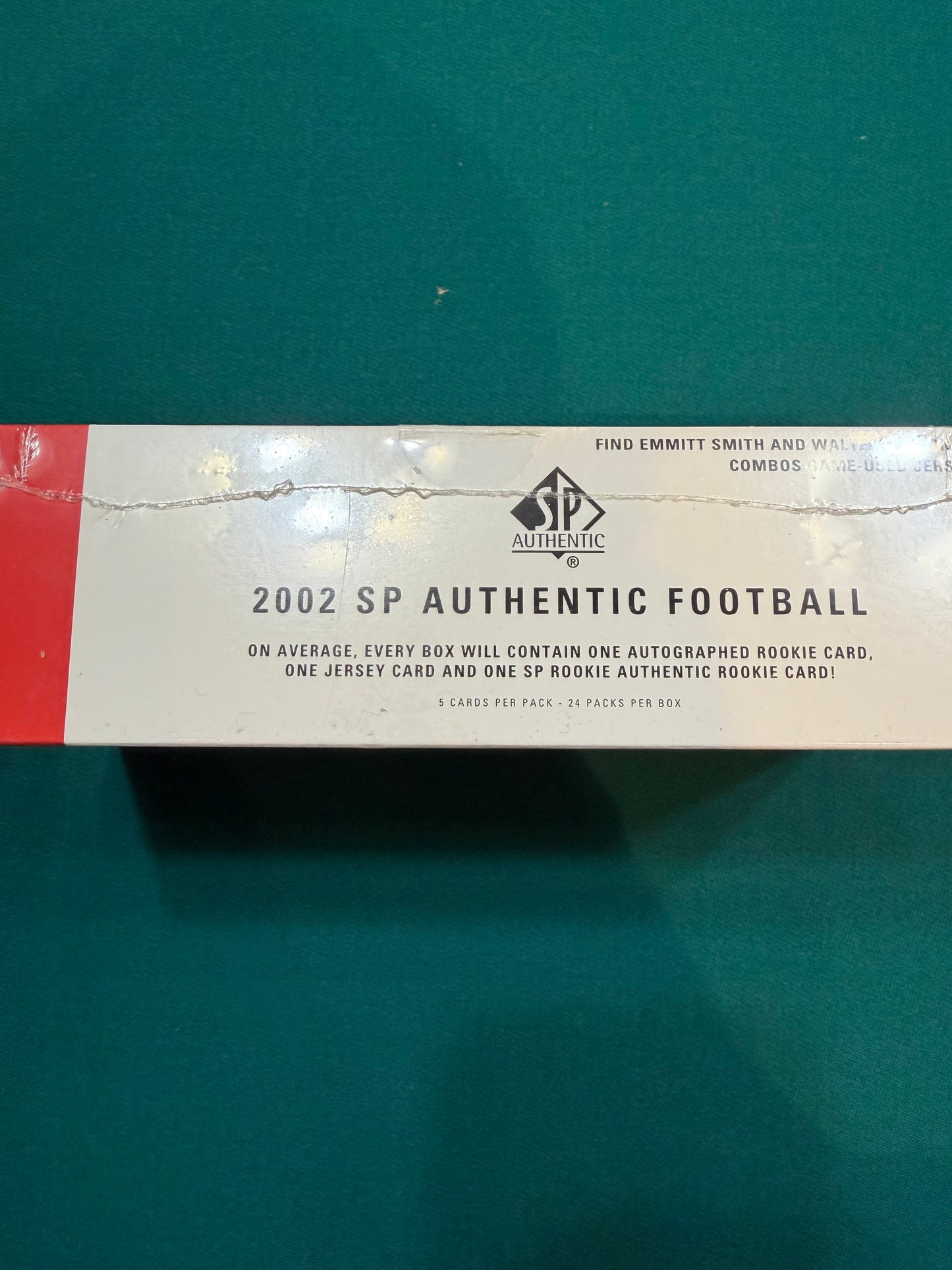 2002 SP Authentic Football Sealed Hobby Box - 24 Packs 5 cards per pack.