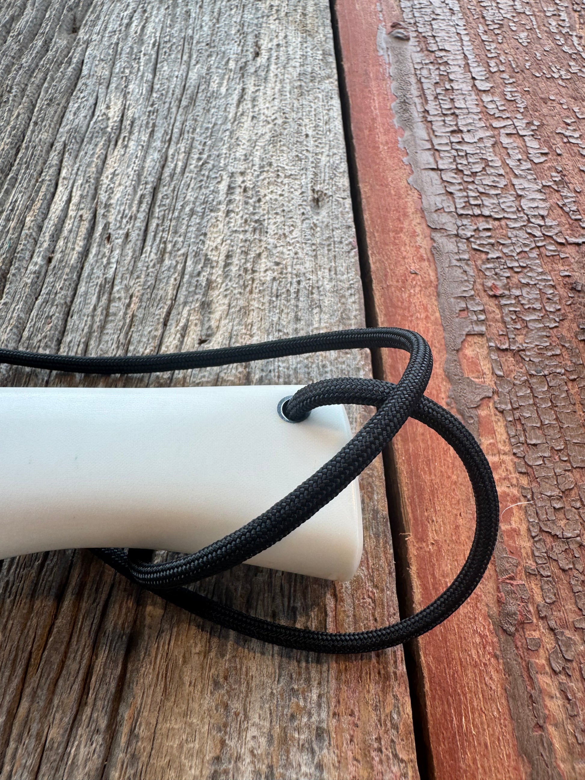 Randall Model 14-7.5 in White Ivorite Nickel Silver Hilt, Stainless steel and Lanyard.