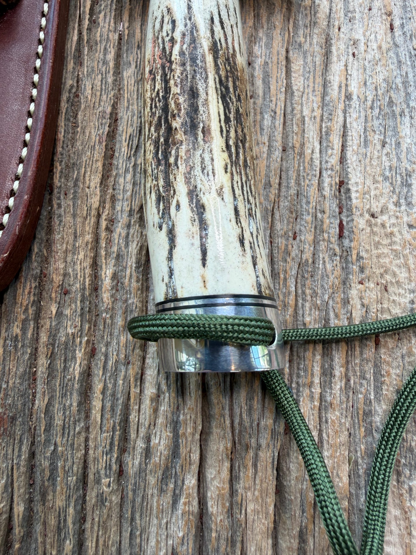 Nice Randall Made Knife Model 1-8 Stag , Carbon steel, Black and Aluminum spacers, Nickel Silver Hilt, Aluminum butt cap.