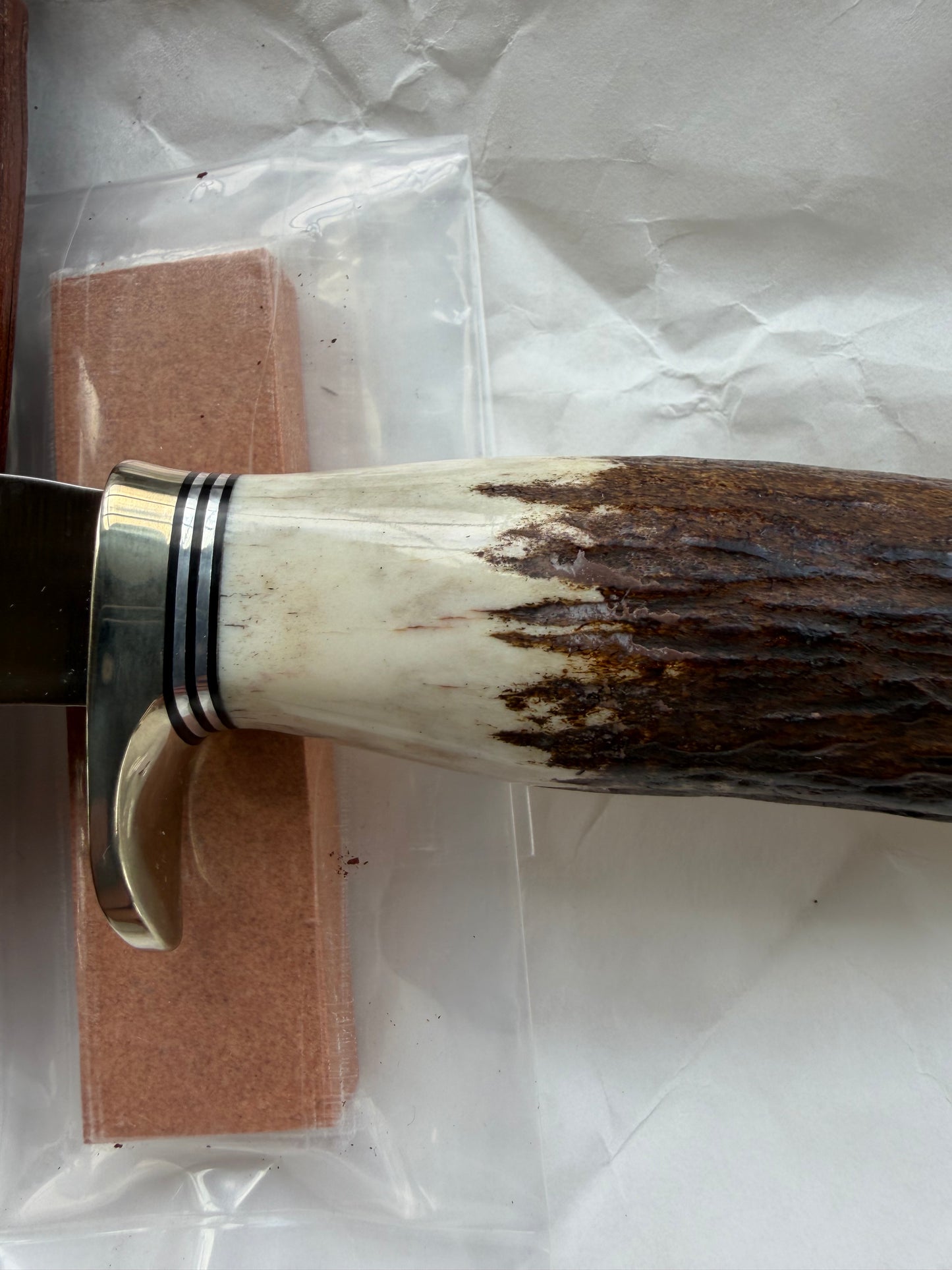 New in Paper Randall Made Knife Model Denmark Special Stainless Nickel Hilt, Wrist thong.