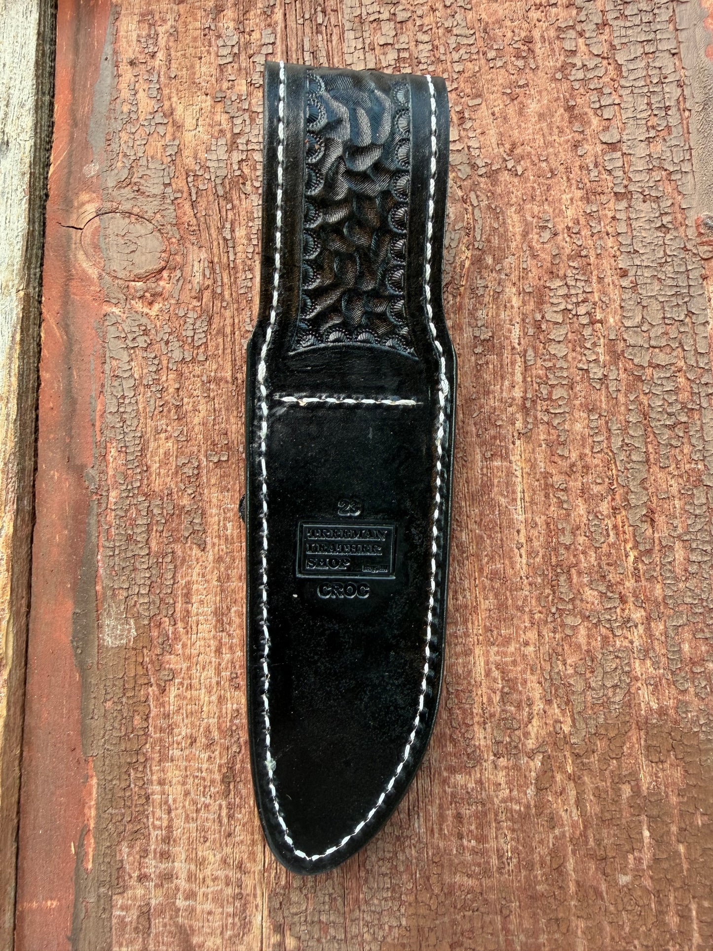 Randall Model 23 Exotic Natural Crocodile Sheath from Treeman.