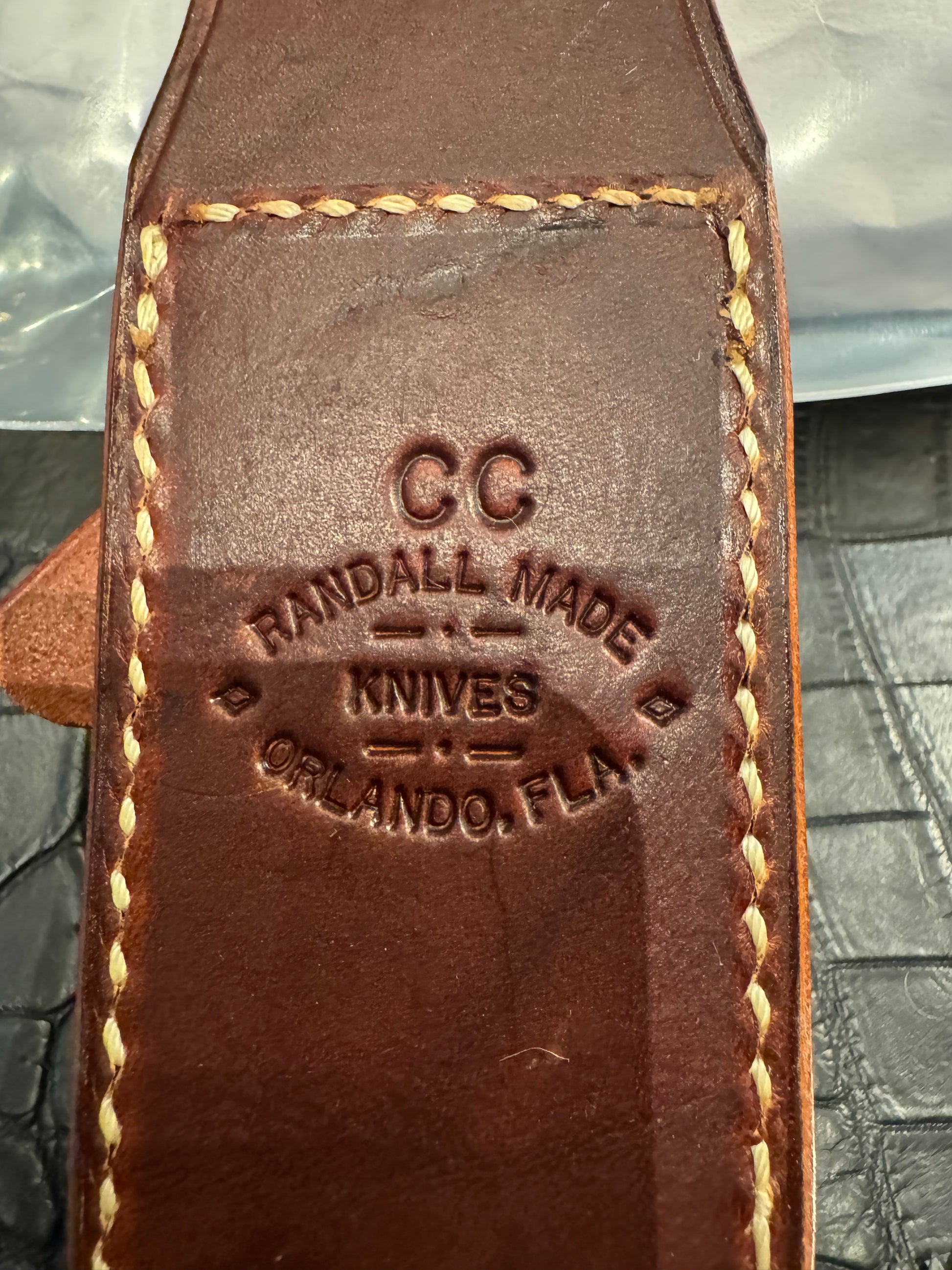 New Randall Combat Companion Knife Sawtooth Resin Ivory Finger Groove Handle