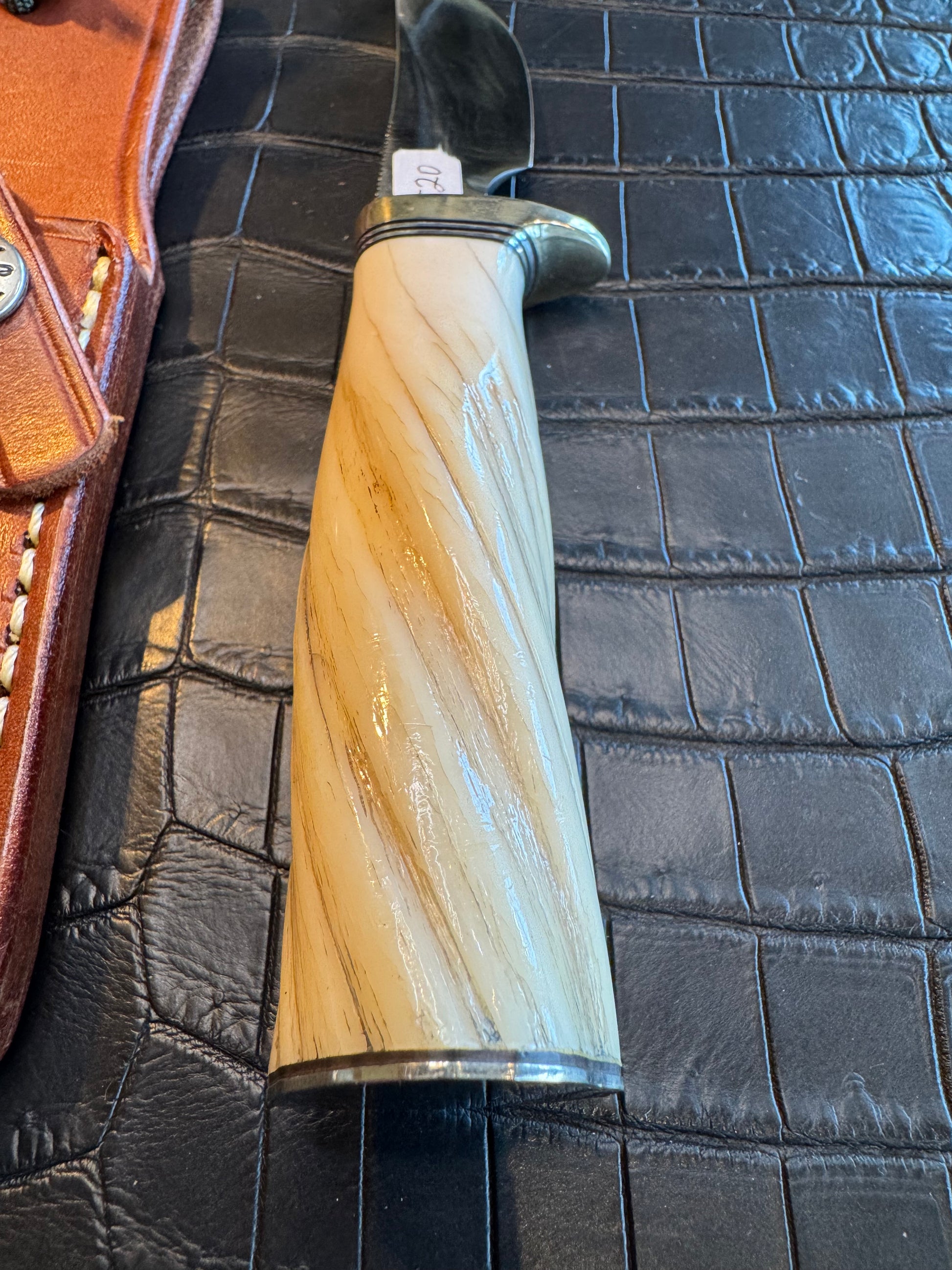 Rare Randall Model 21 in Beautiful Spiraled Narwal, Nickel Silver Hilt and Butt plate.