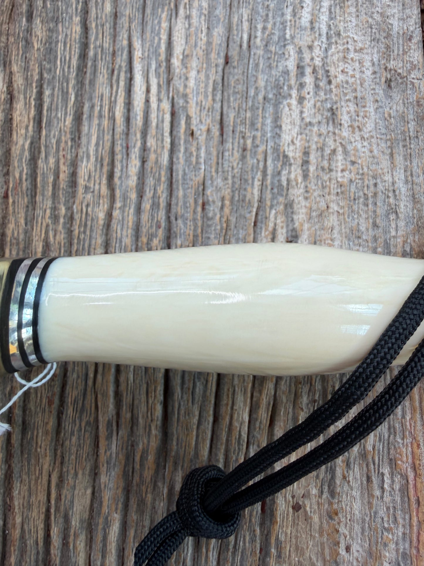 Rare Randall Model 12-9 AI Alternative Ivory etched in the blade, SS NSH + Buttcap Lanyard Wickersham Book noted, Lanyard