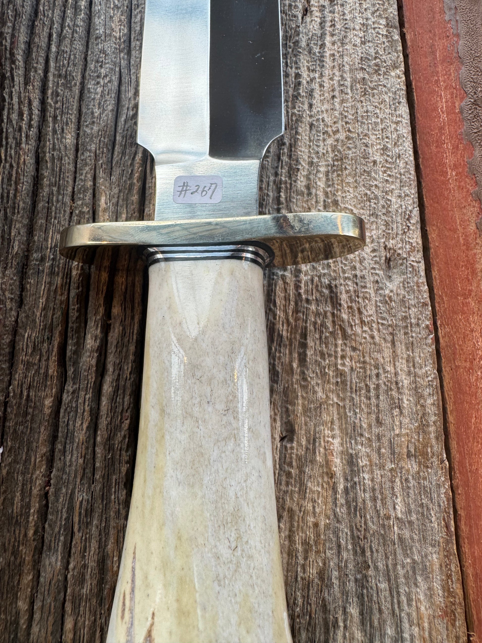Randall Model Clinton Special in a gorgeous piece of Polished Crown Stag. Nickel Silver Hilt and a natural exposed end. Stainless,