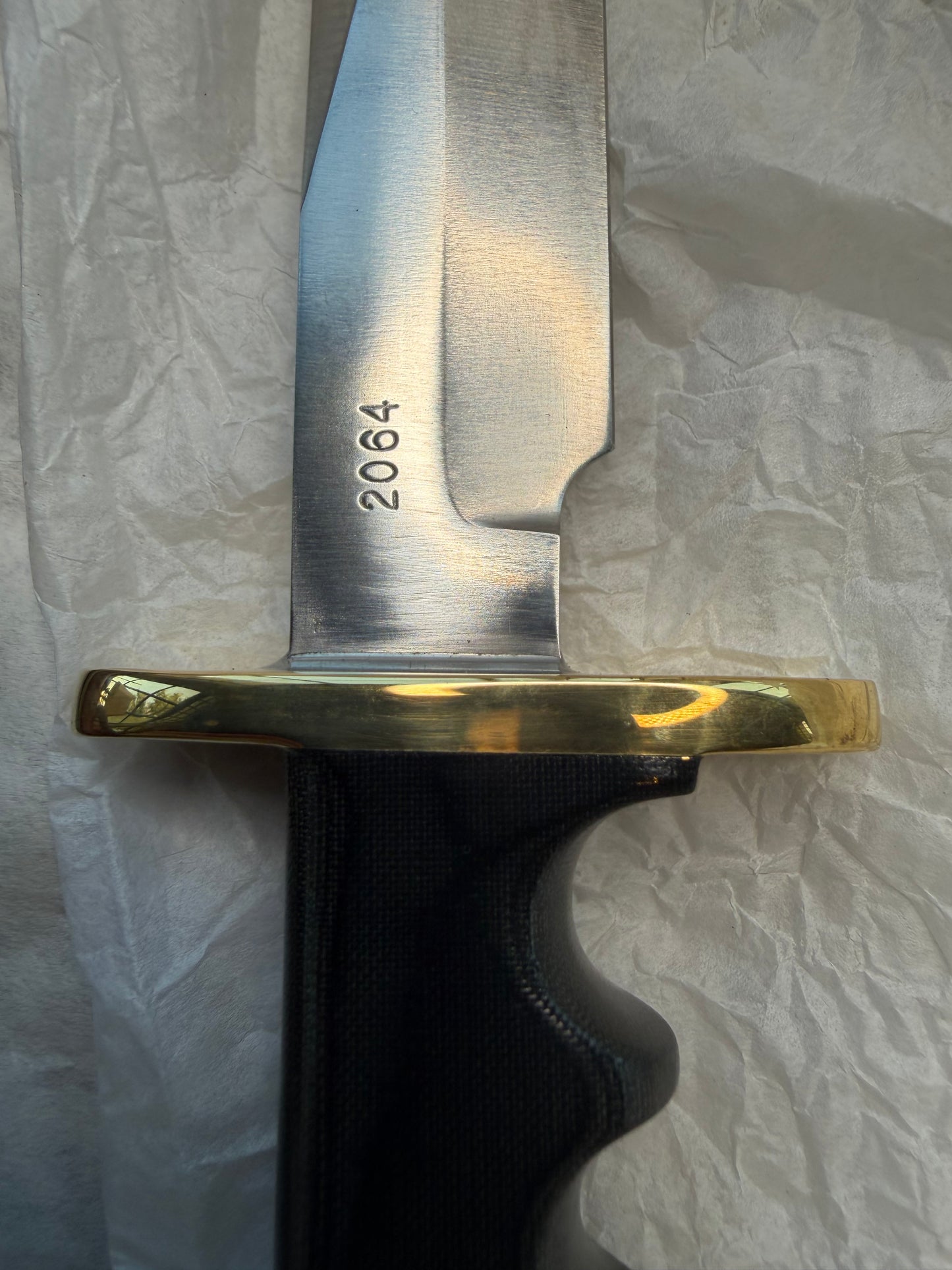 New Paper Randall Made Knife Mini Model 14 Attack Knife Black Micarta SN # 2064