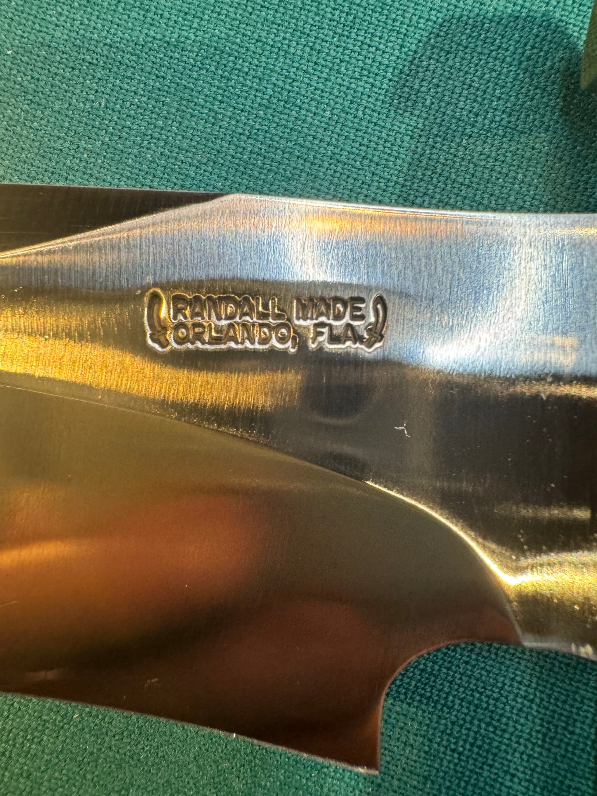 New in Paper Randall Large Sasquatch Brass Lugged Hilt Turkish Walnut #994 Jere Davidson engraved