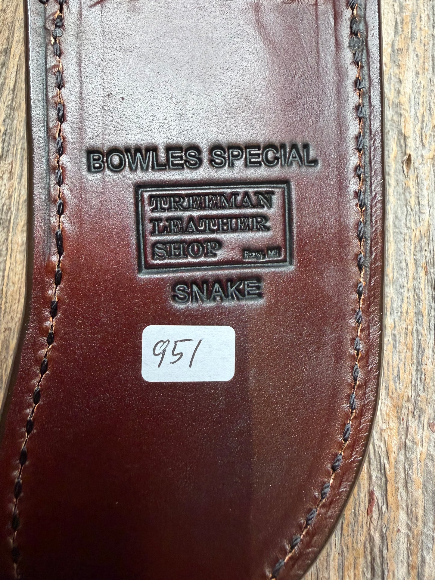 Randall Model Bowles Dealer Special with Western Diamondback RattleSnake skin from Treeman Sheaths.