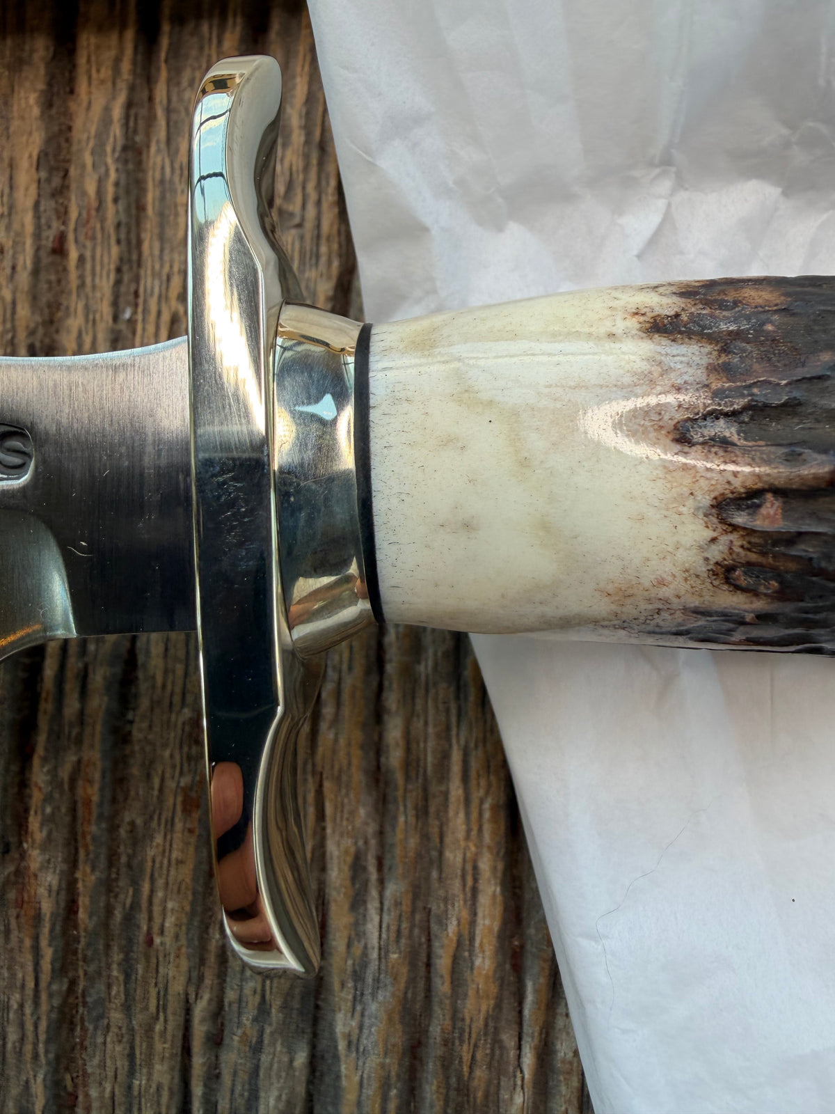 New in Paper Randall Made Knife Model 1-6 Customer supplied Stag Stainless, Nickel silver Hilt and collar and butt cap, loaded!!