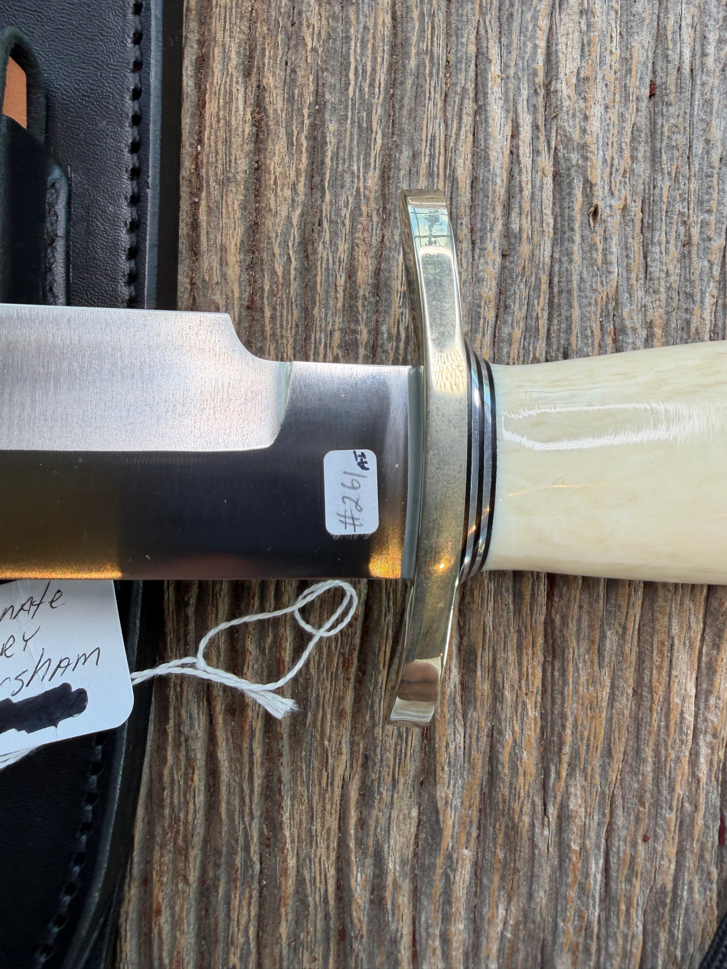 Rare Randall Model 12-9 AI Alternative Ivory etched in the blade, SS NSH + Buttcap Lanyard Wickersham Book noted, Lanyard