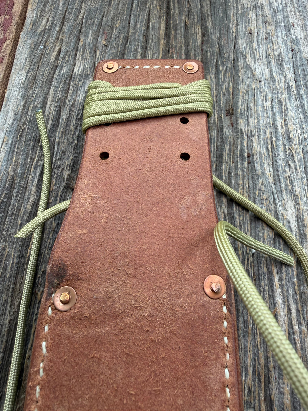 New Randall Johnson Gutcher Riveted Rough Back Knife Sheath Model 14 or 18-7.5