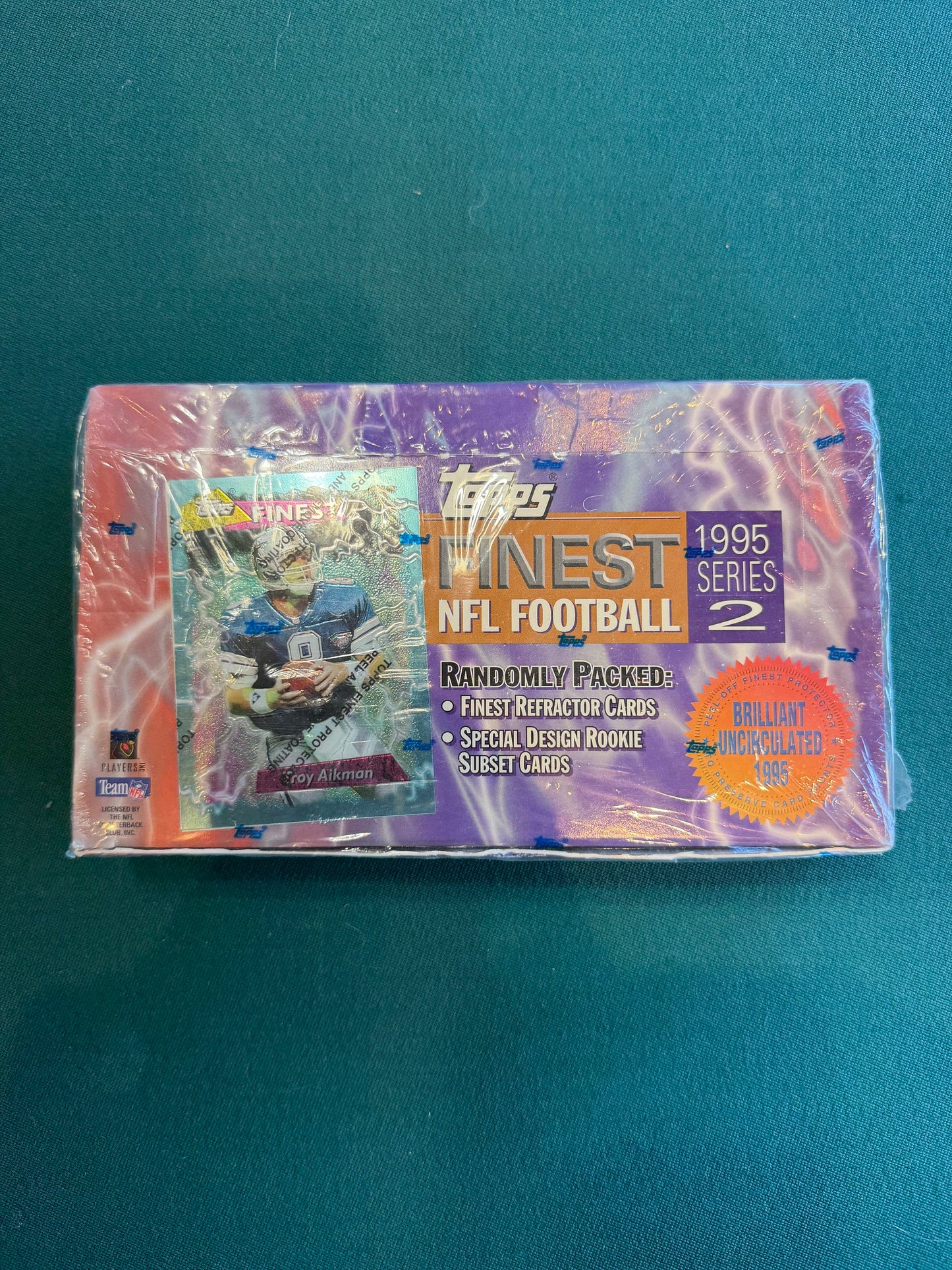 1995 Topps Finest Football Series 2 Sealed Box 24 Packs vintage RARE* Hobby Box, 24 packs